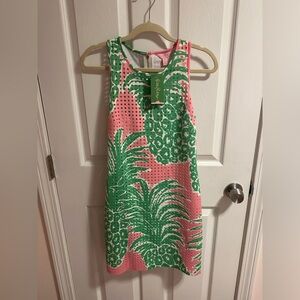 Lilly Pulitzer laser cut dress Pink Pout Flamenco